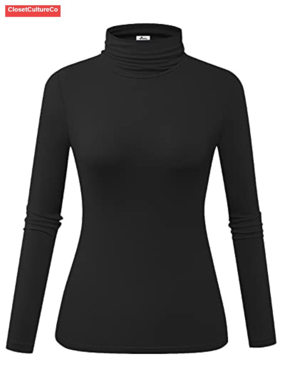 Modal Long Sleeve Turtleneck Slim Fit Active Layer Top